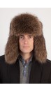 Natural raccoon fur hat - Russian style